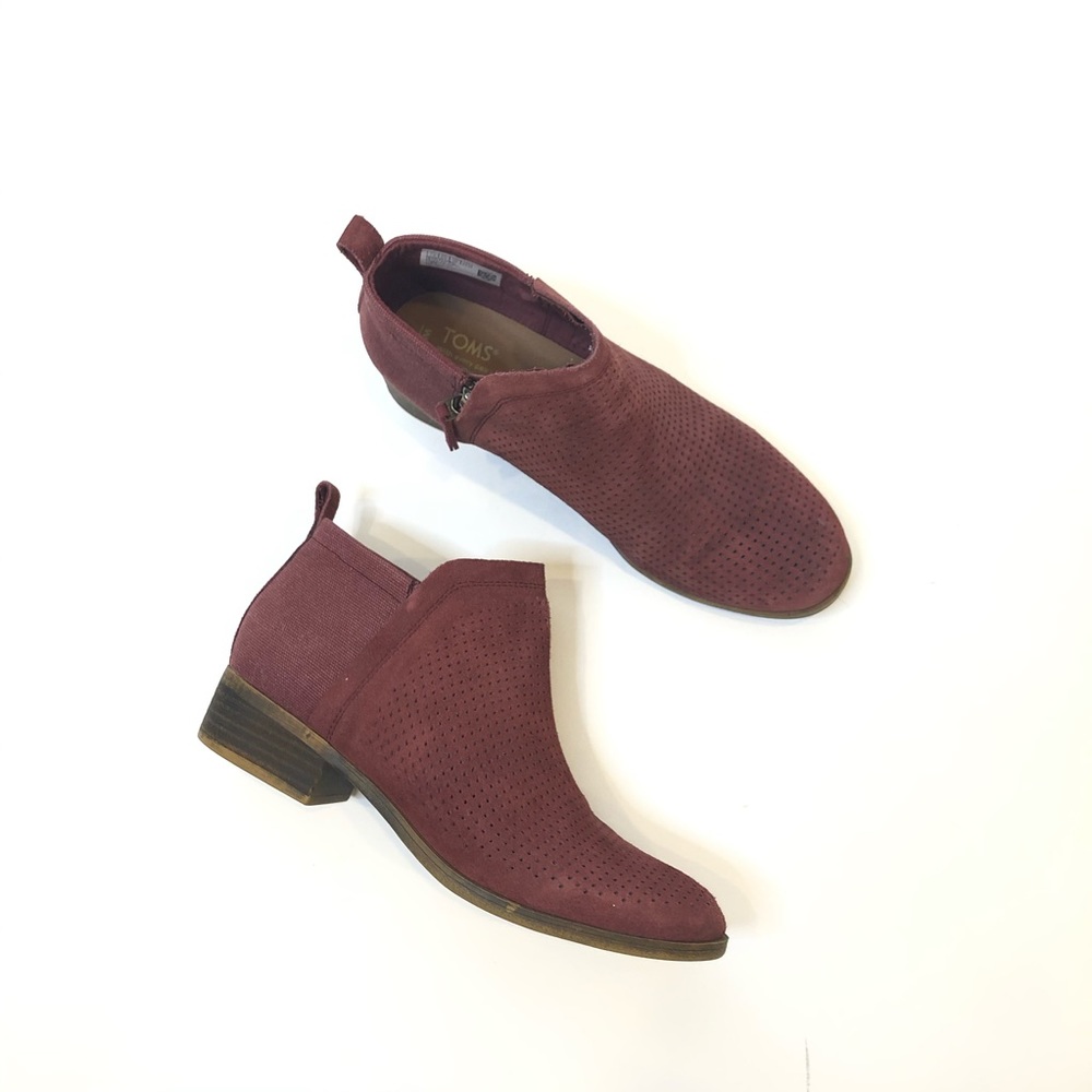 TOMS Deia Block Heel Bootie, Sz 7.5